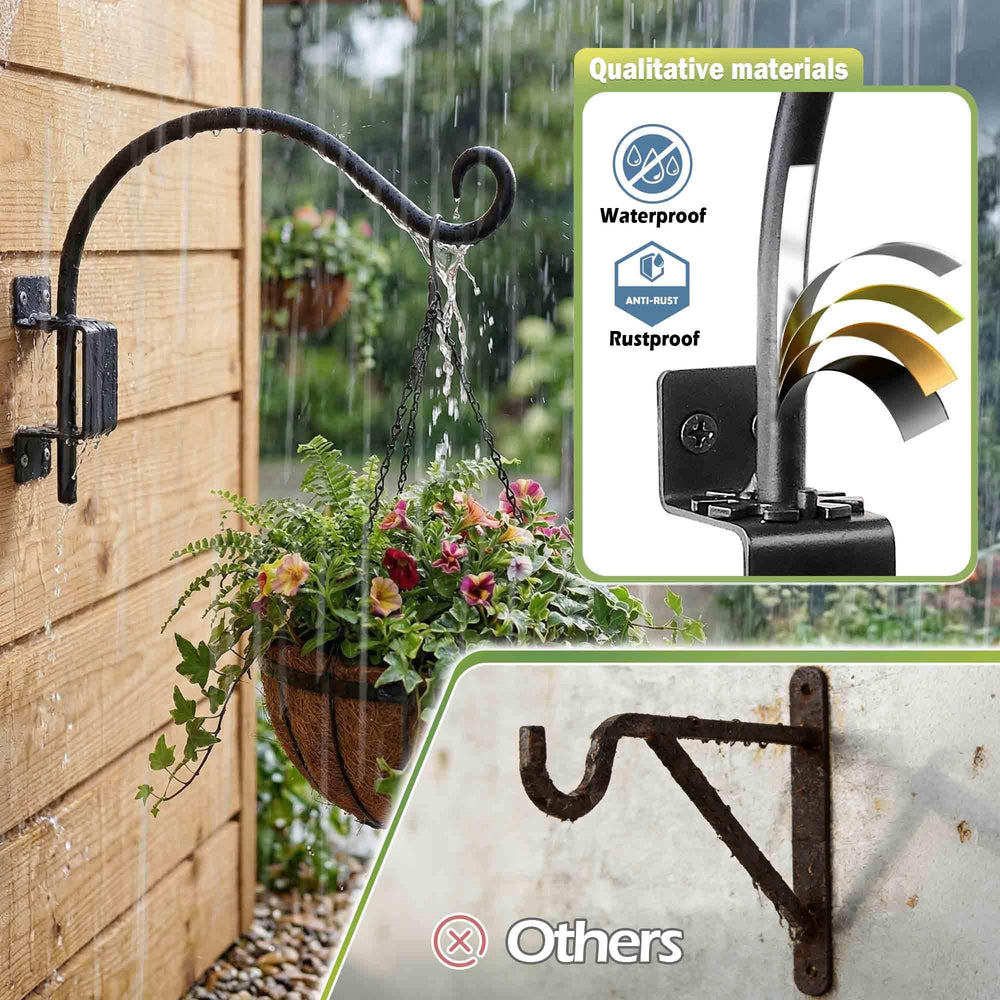 Lifyzoon bracket holding a large planter demonstrating heavy-duty load support
