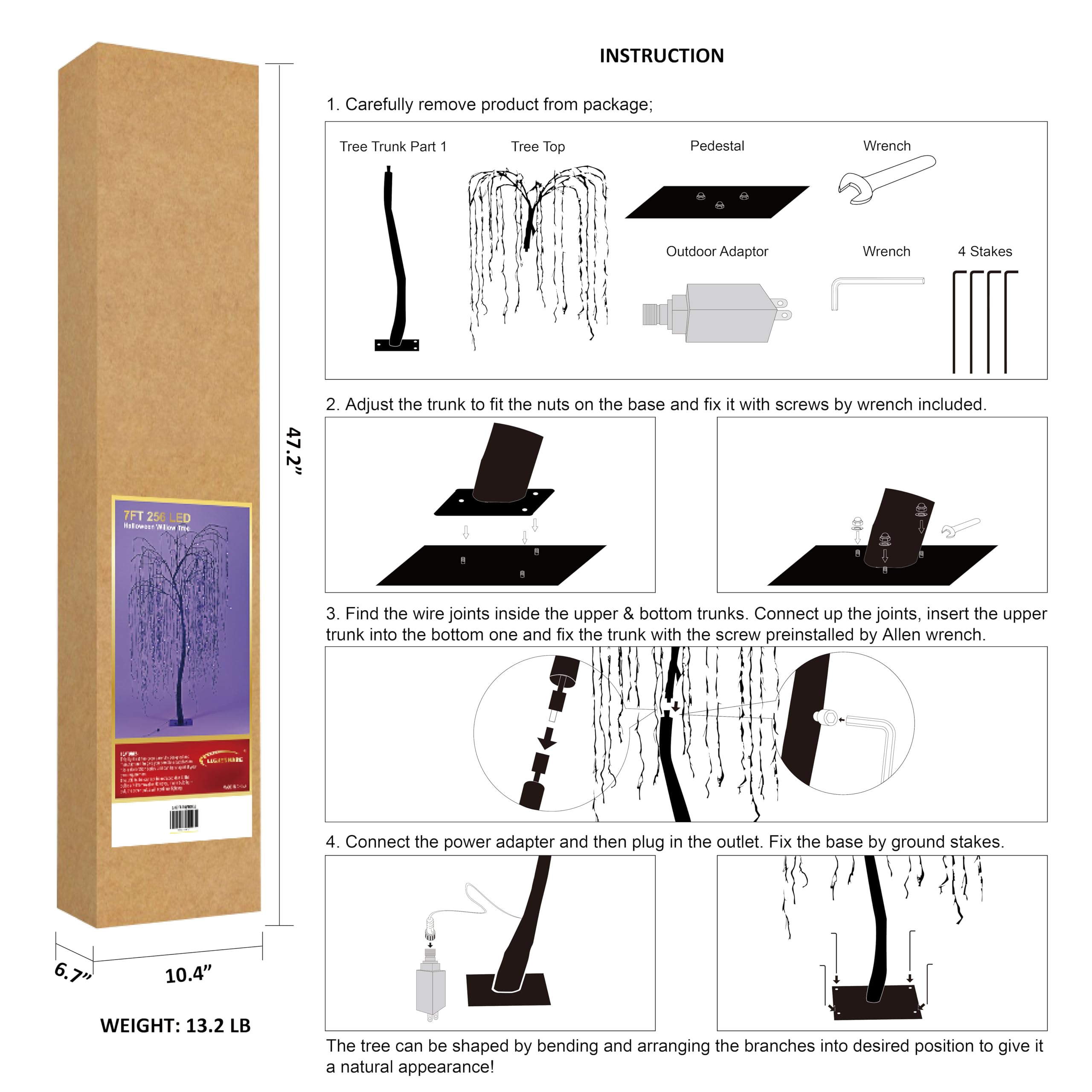 LIGHTSHARE spiders and cobweb detail benefit: ready-made spooky accents