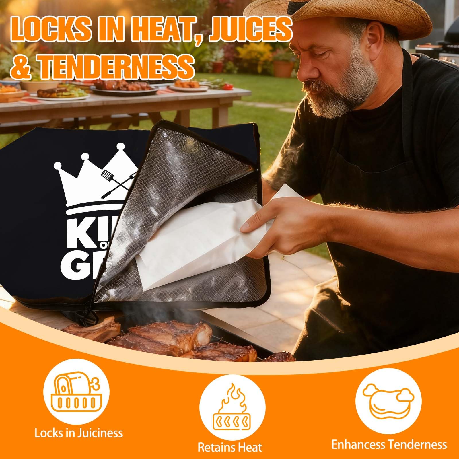 Lihome adjustable apron front view protecting clothes during messy grilling benefit
