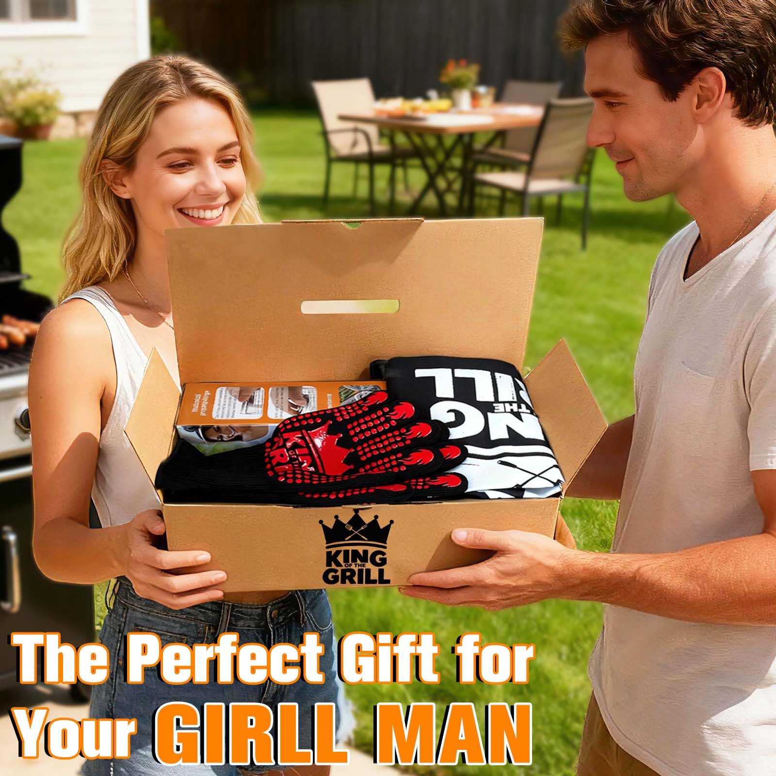 Lihome grilling set in backyard with family enjoying barbecue ease and presentation benefit
