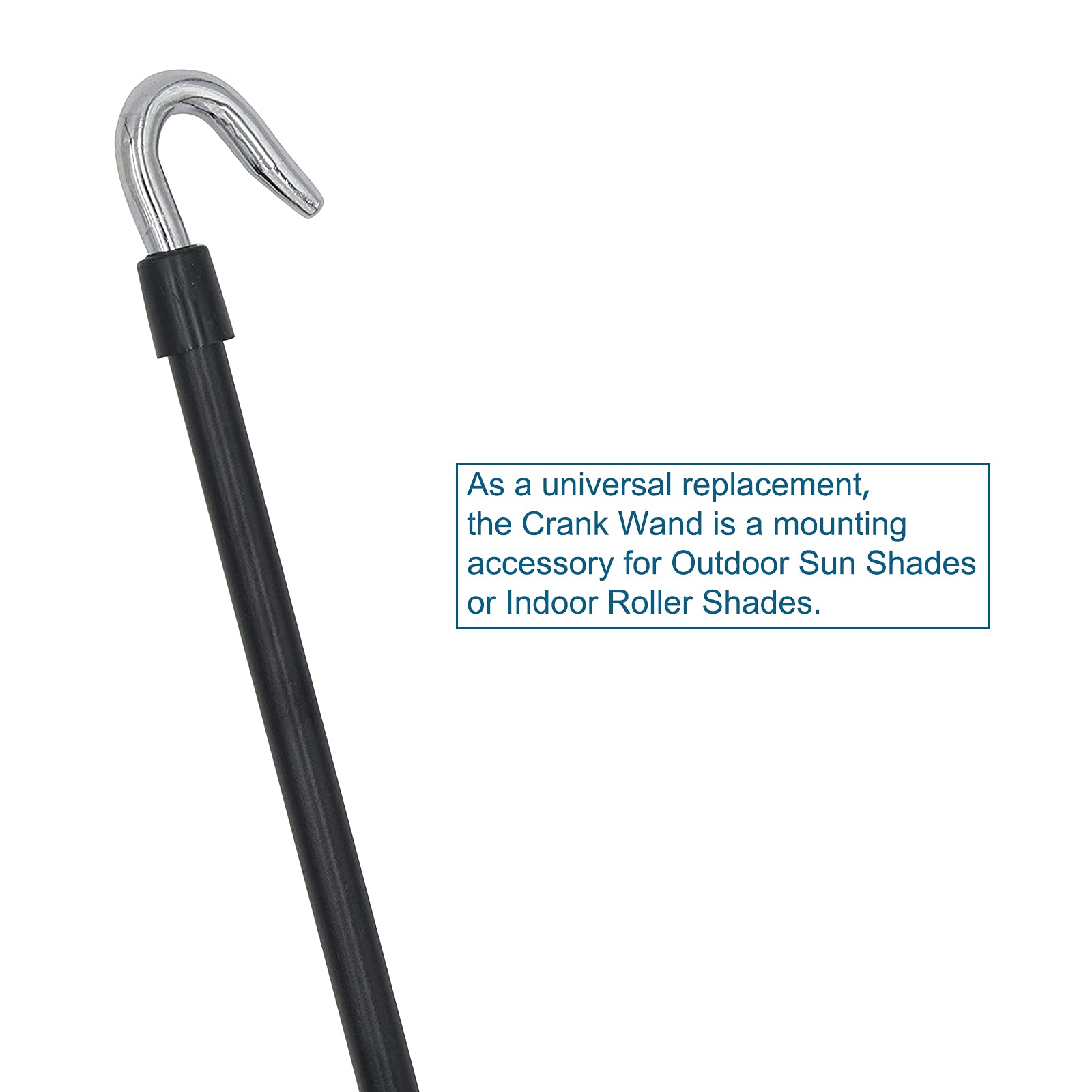 Lihopefe crank wand installed on roller shade demonstrating smooth control and reliable adjustment