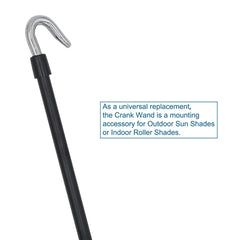 Lihopefe crank wand installed on roller shade demonstrating smooth control and reliable adjustment