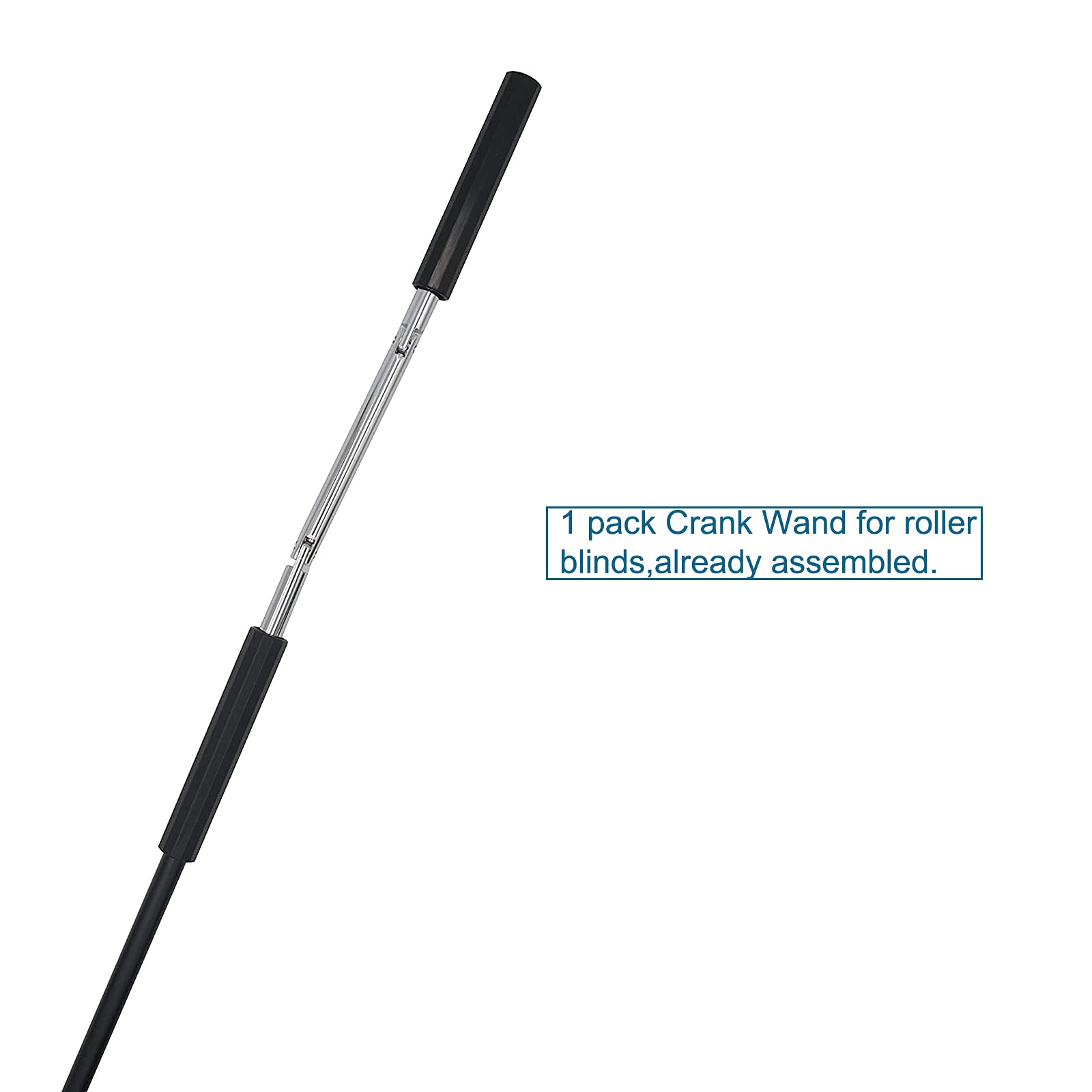 Lihopefe crank wand beside ruler for size comparison showing fixed-length precision and fit