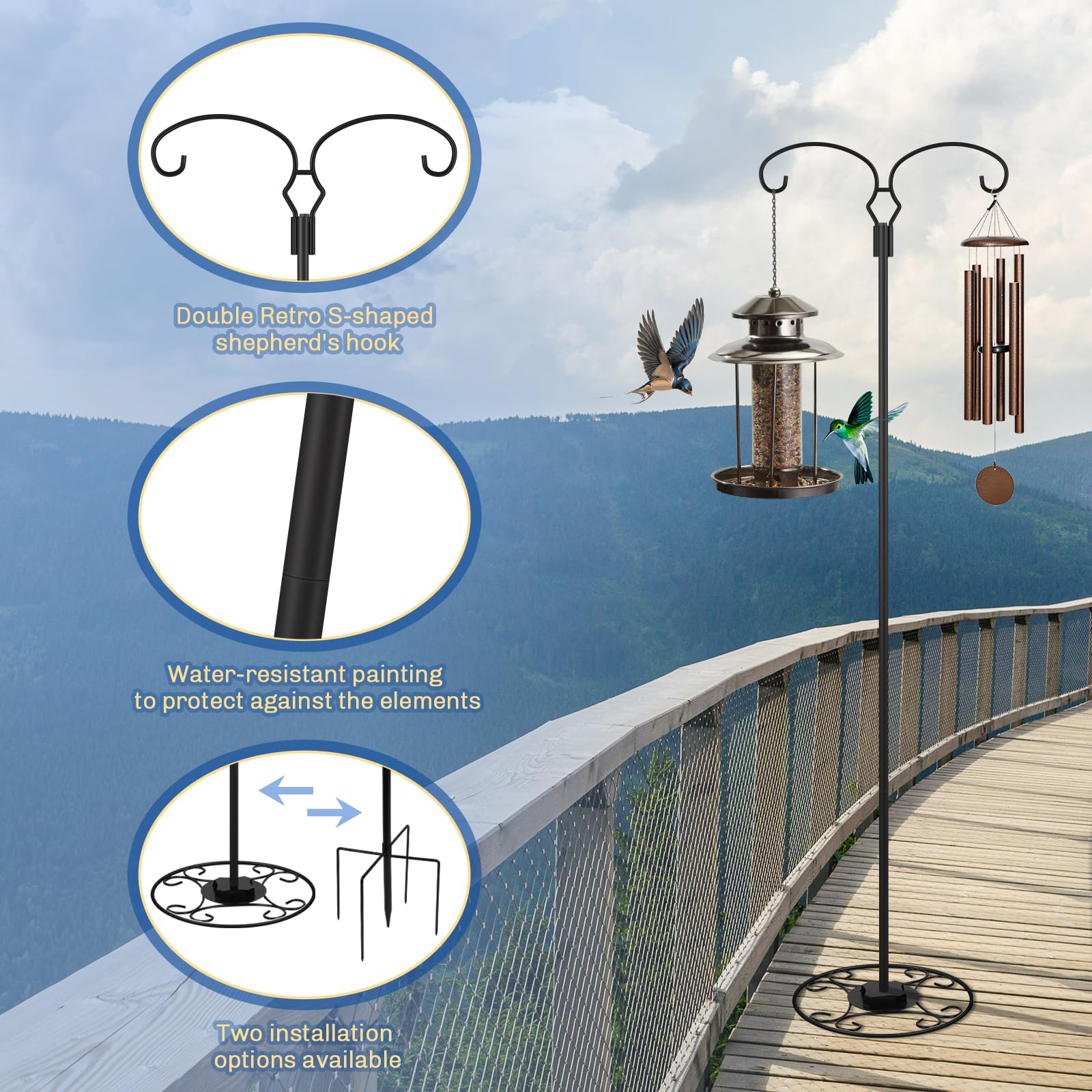Liitrton weighted water bag stabilizer attached to base improving wind resistance