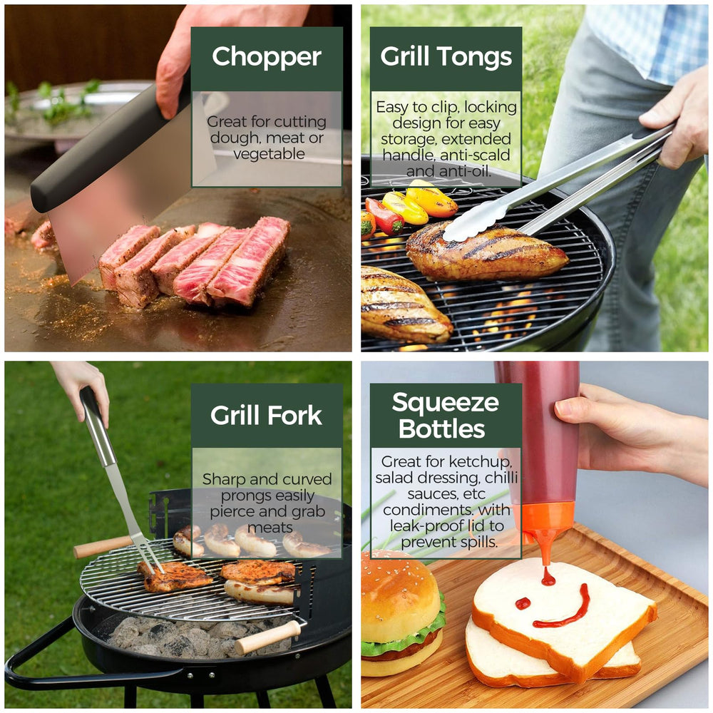 Likaney storage bag packed with tools for easy transport and organized grilling setup