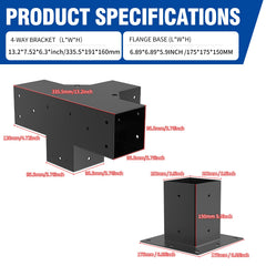 Likeem flange base beside ruler to show size and load-distributing benefit.