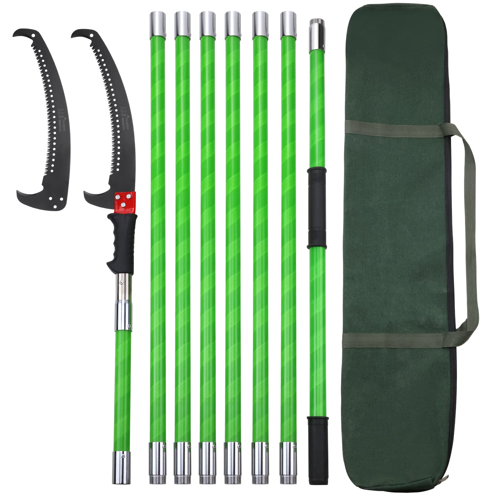 Likeem front view of pole pruner showing full tool and handle for safe trimming