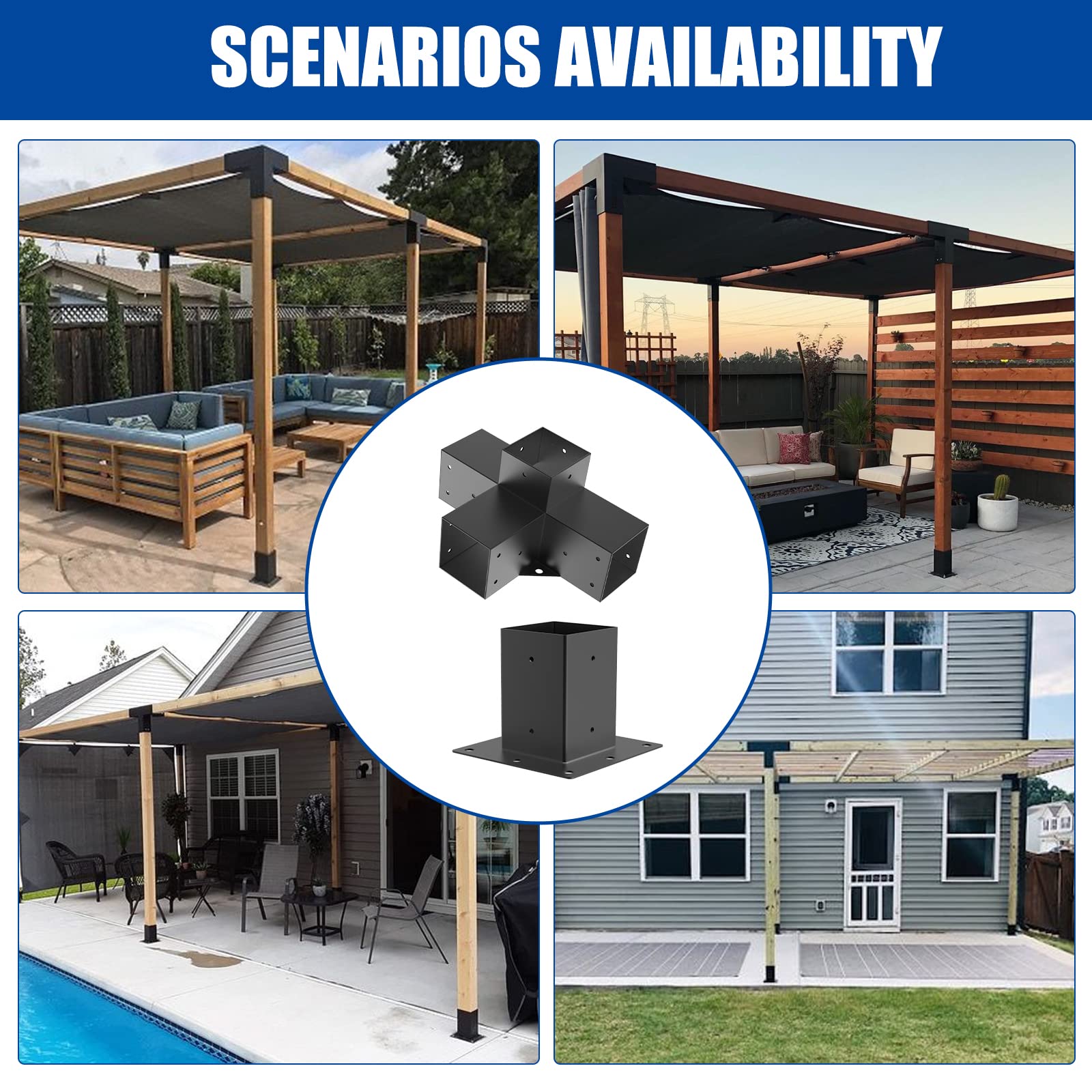 Likeem bracket with post inserted illustrating easy modular installation benefit.