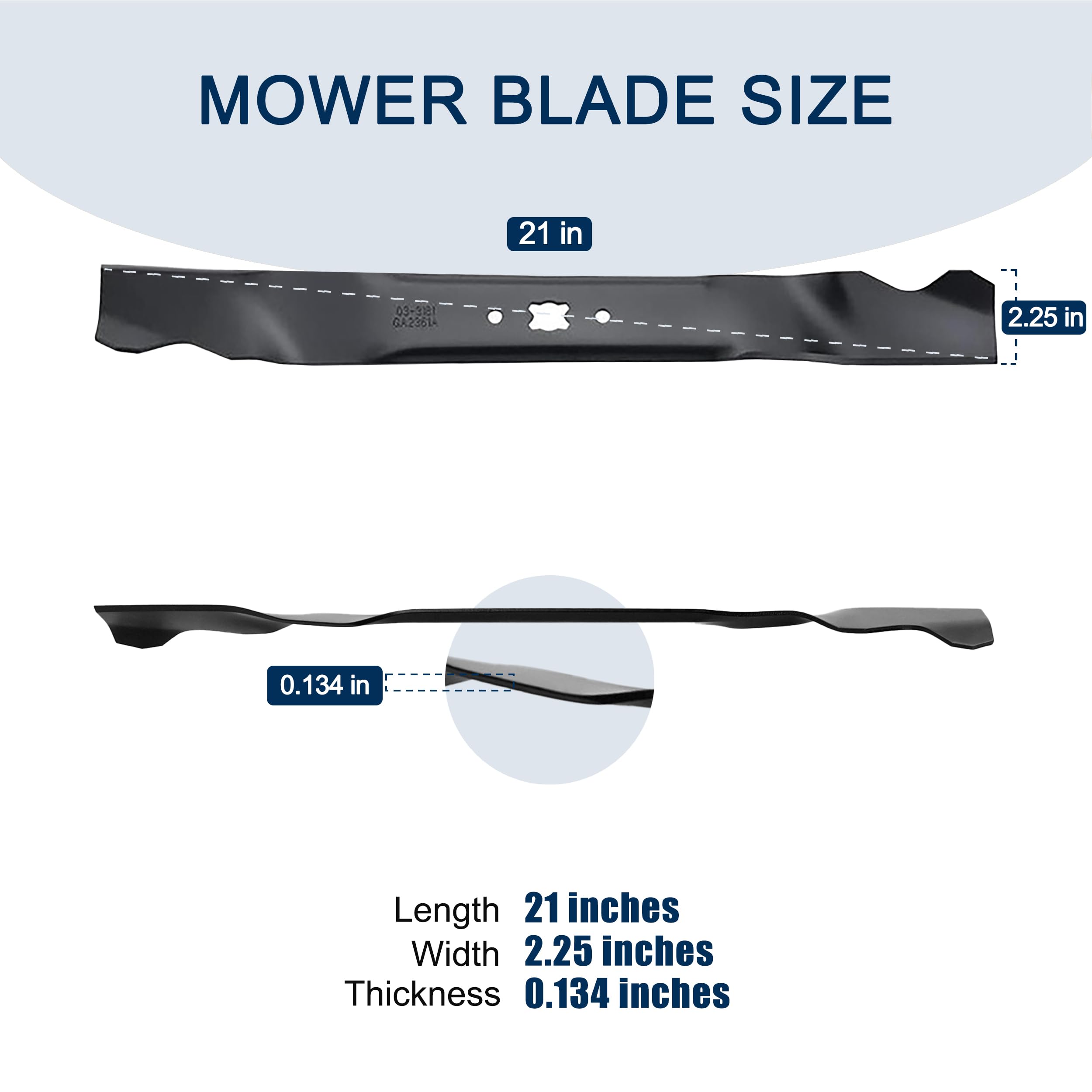 LikeLion blade installed on mower demonstrating improved mulching performance
