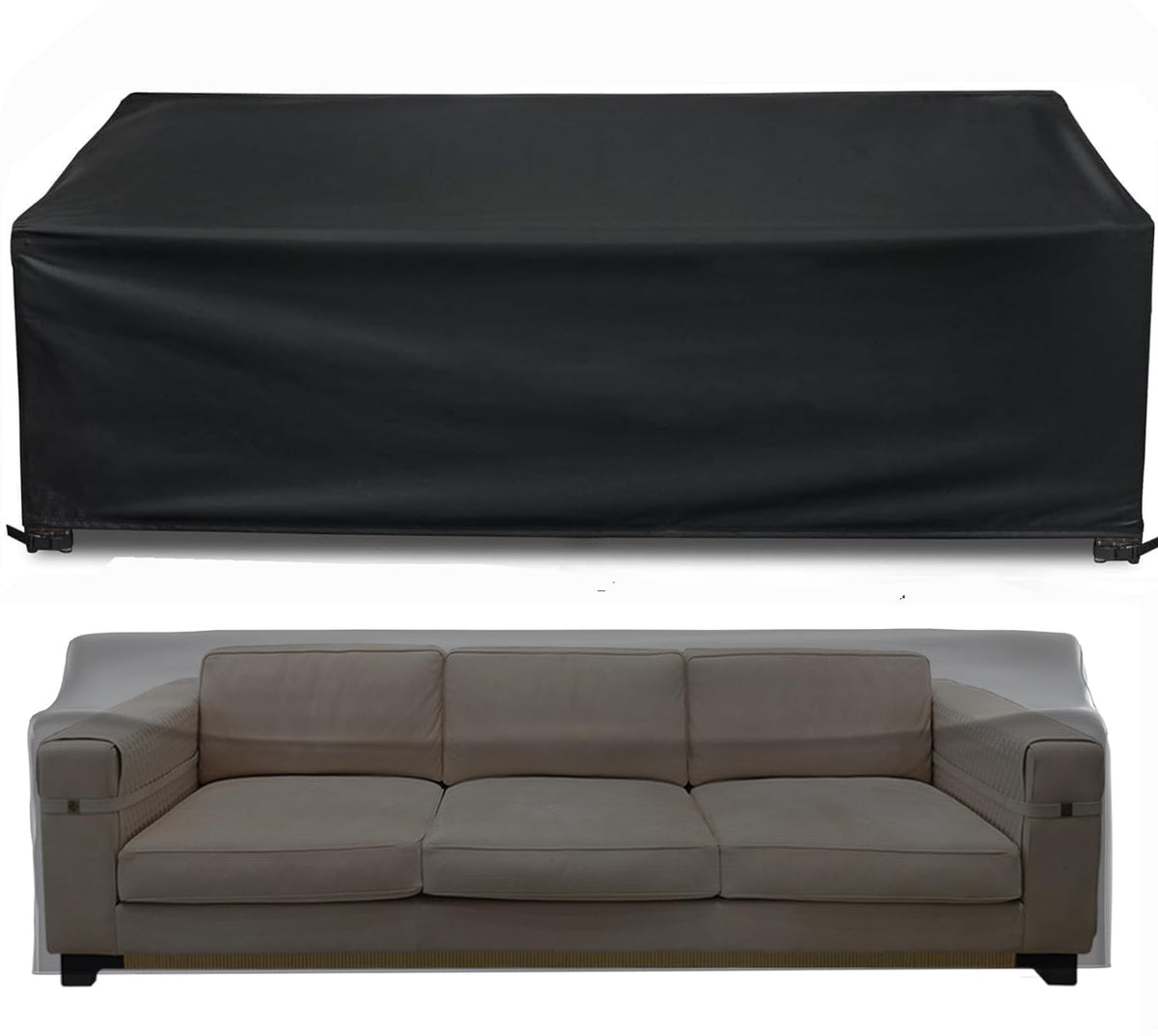 Likorlove front view on sofa showing full protective coverage and neat fit