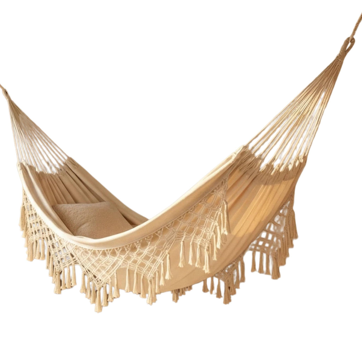 LILANYA front view hammock showing full boho design and comfortable bed