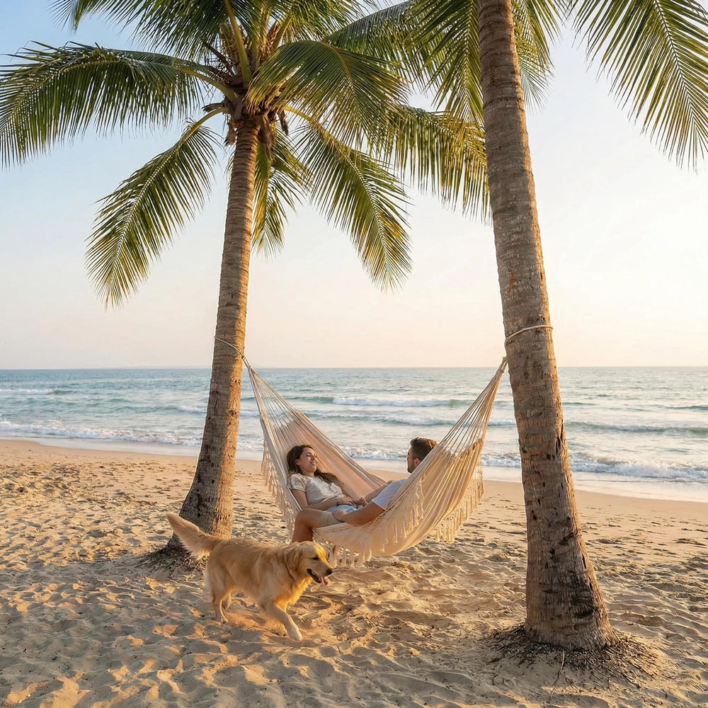 LILANYA hammock folded in carry bag showing portability and compact storage