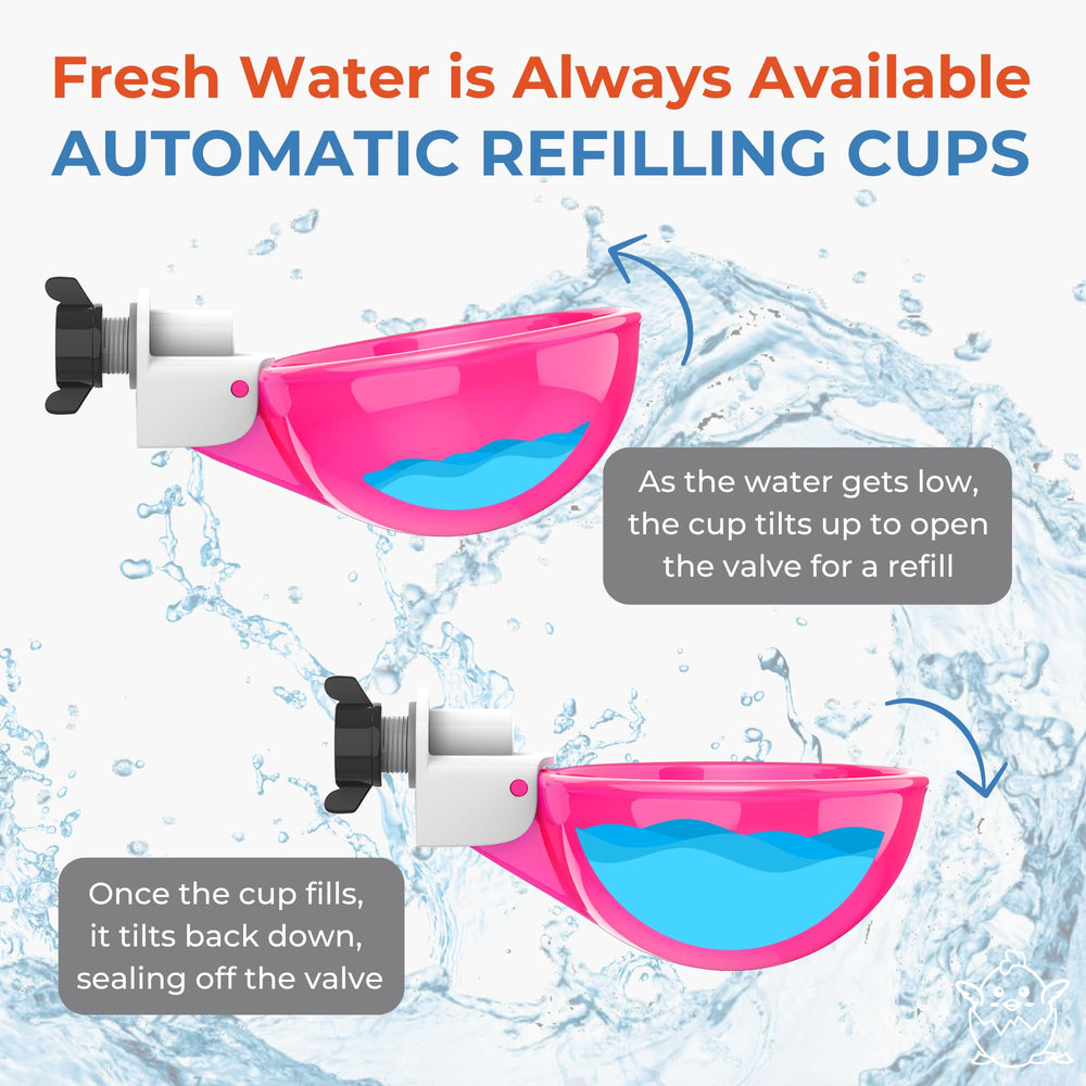Lil'Clucker cup close-up valve detail highlighting durable flow control benefit