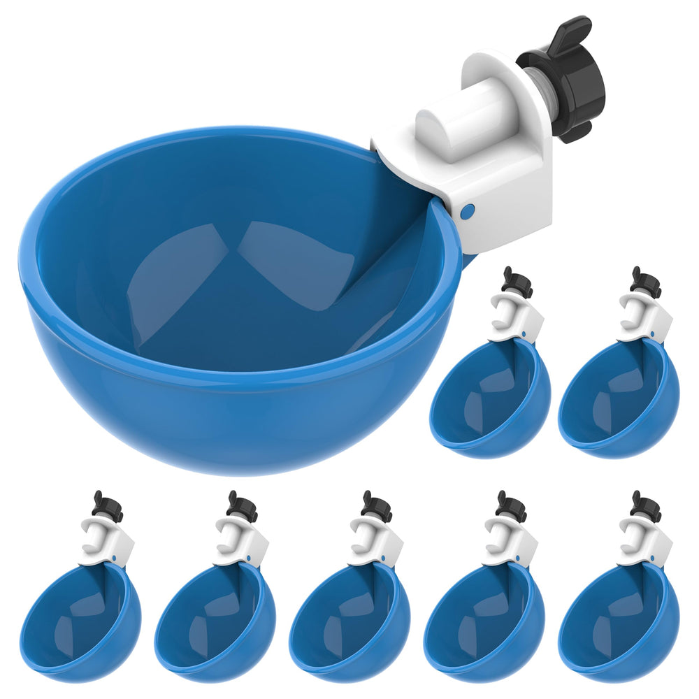 Lil'Clucker front view of pack of eight cups showing durable design and convenience