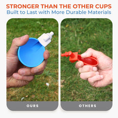 Lil'Clucker cup installed on a 5-gallon bucket illustrating simple bucket conversion