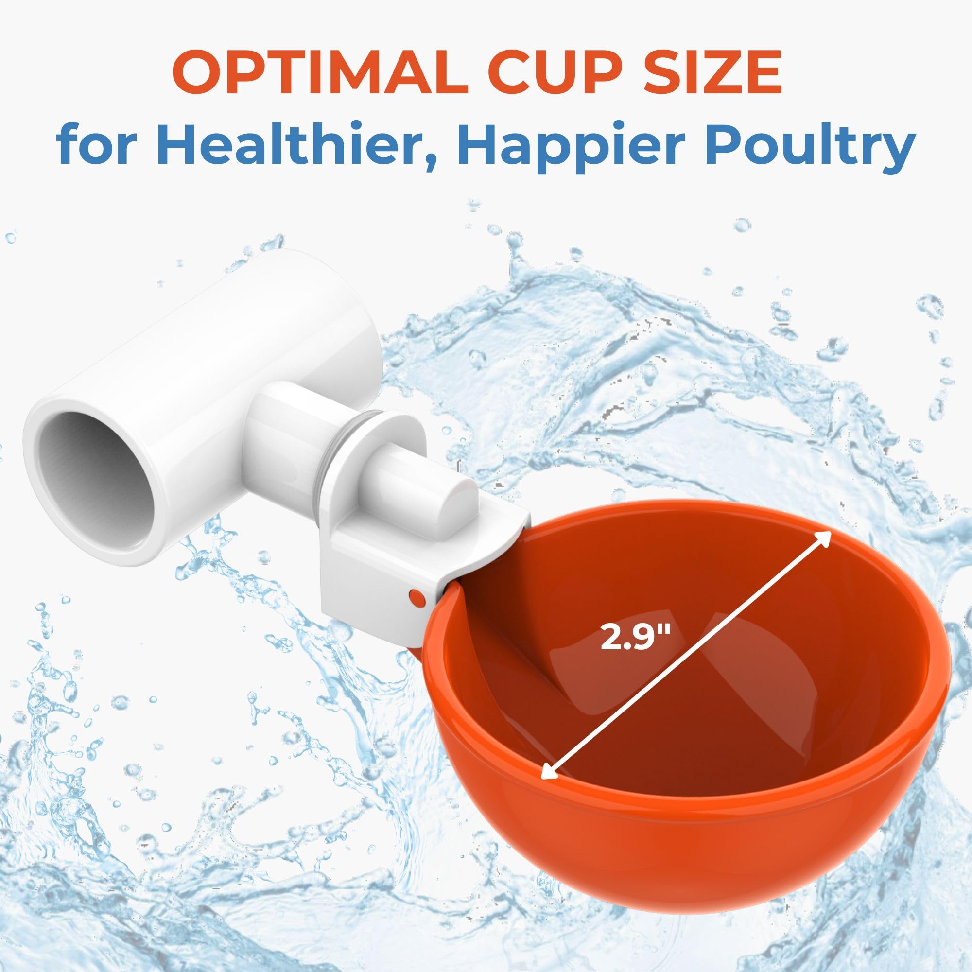Hand holding Lil'Clucker cup for scale showing compact, heavy-duty build