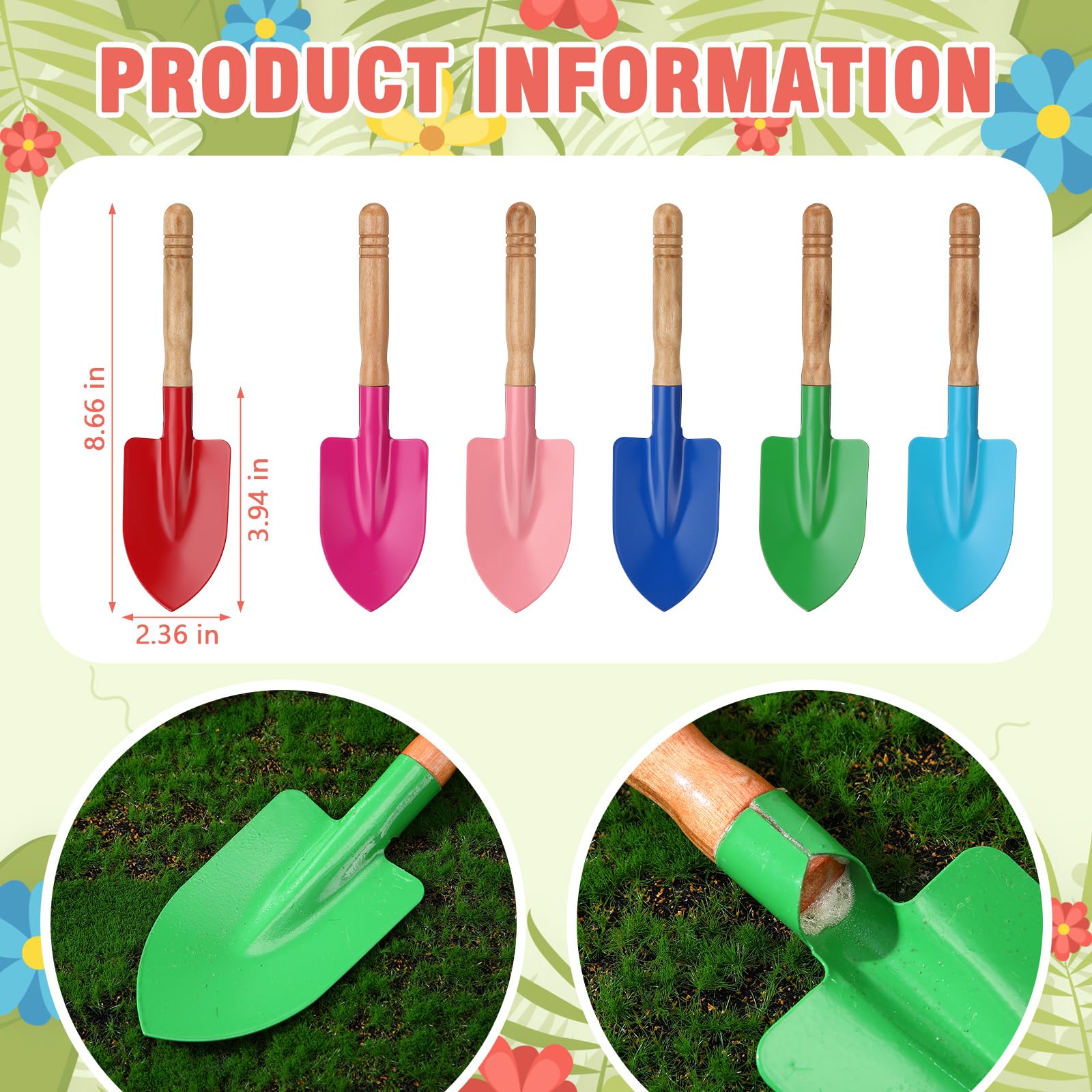 Liliful close-up of metal blade and wooden handle highlighting durability