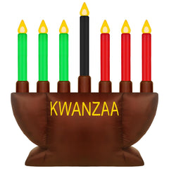 Liliful front view of inflatable Menorah showing bold design and street visibility