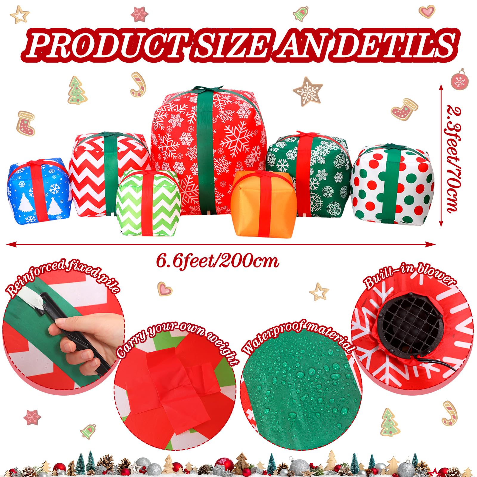 Liliful glowing LED gift boxes at night creating eye-catching illumination