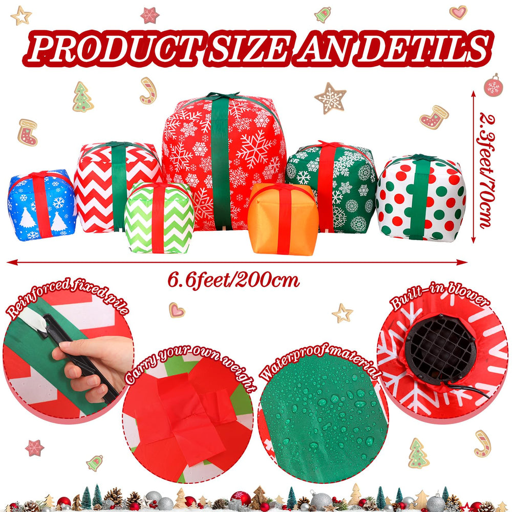 Liliful glowing LED gift boxes at night creating eye-catching illumination