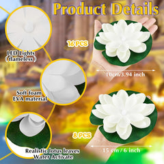 Liliful close-up of lotus petal texture highlighting durable material and realistic look
