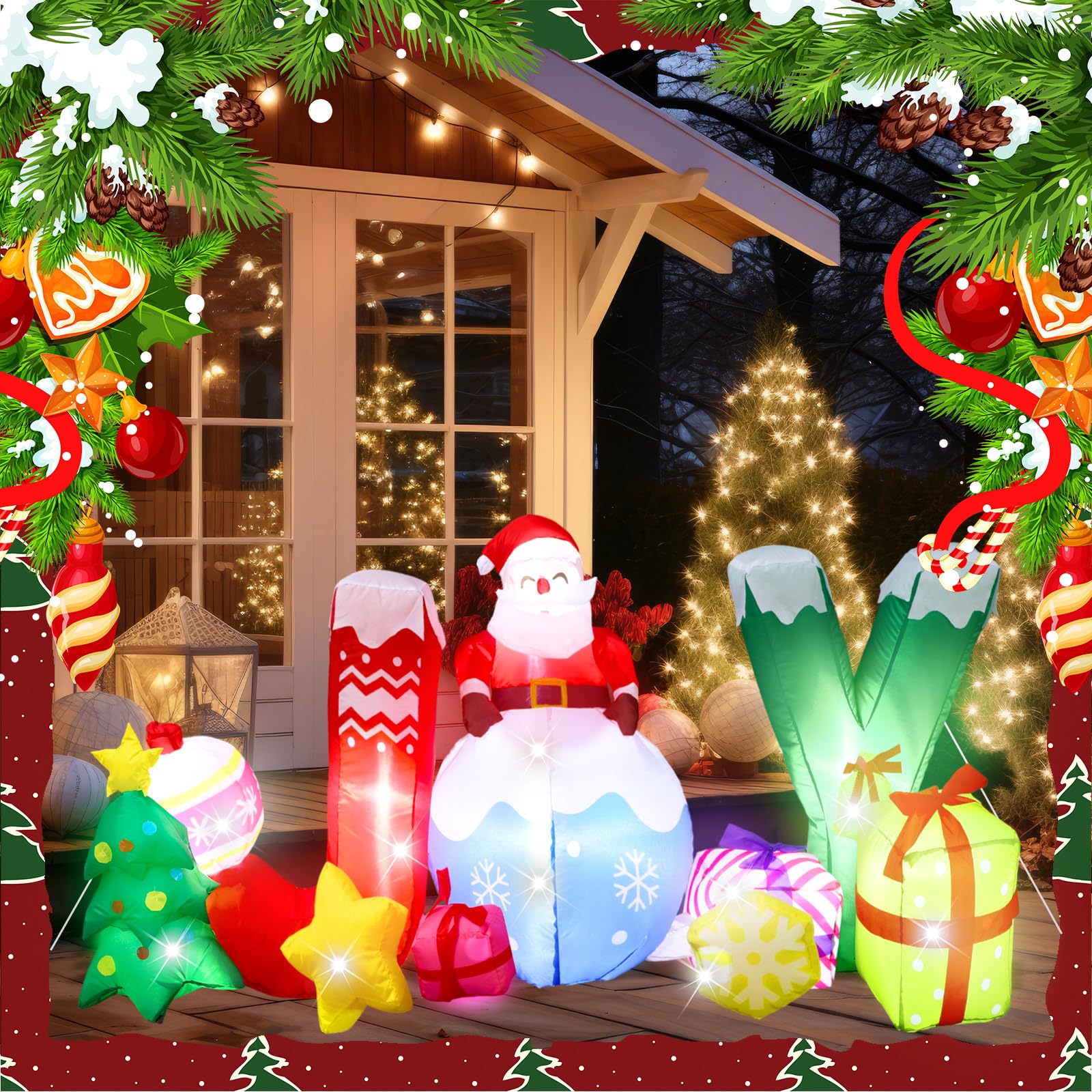 Liliful folded inflatables packed for storage saving space between holidays