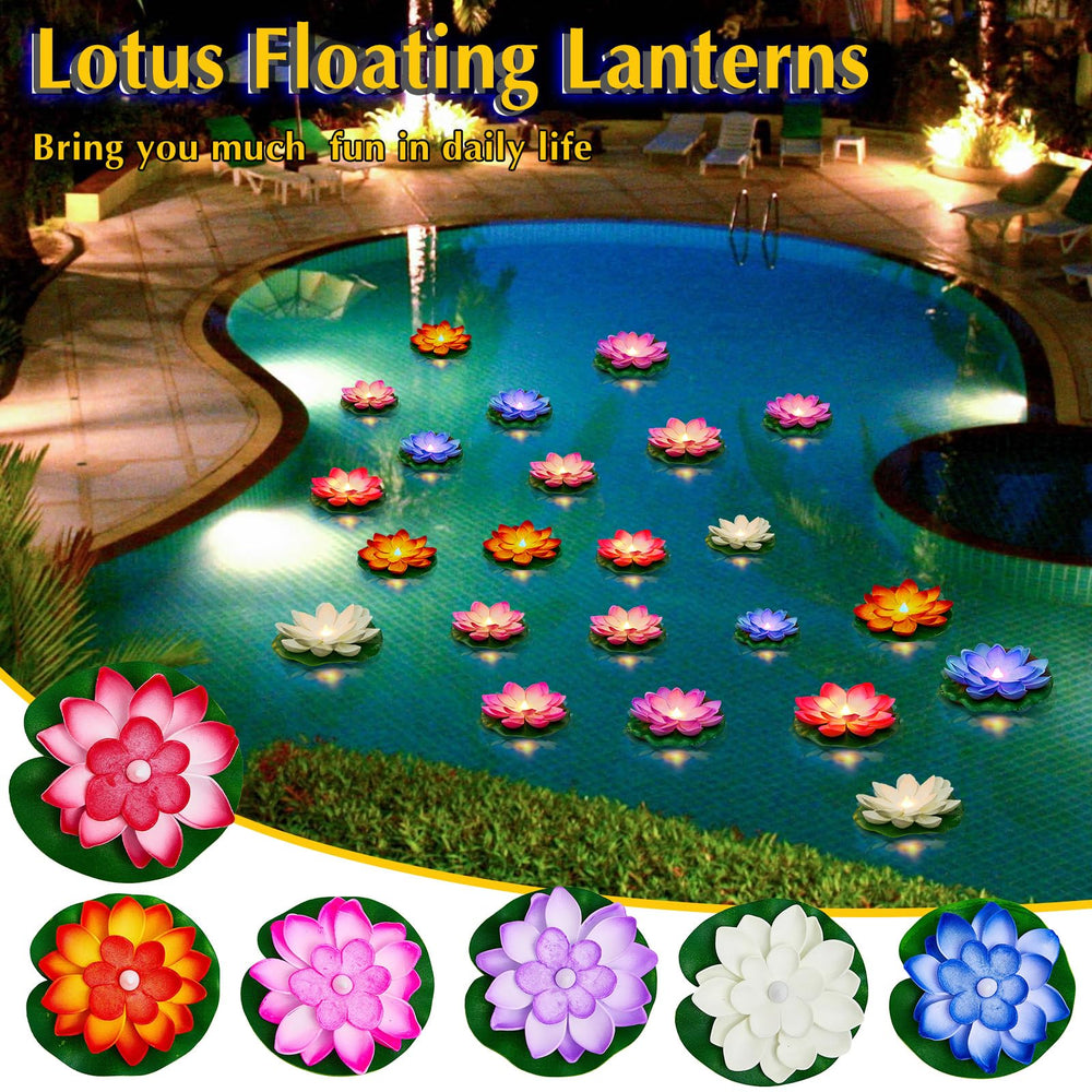 Liliful large and small lotus lights used as wedding tabletop centerpieces for mood lighting