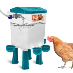 Lilyang front view mounted waterer showing compact, spill-resistant design