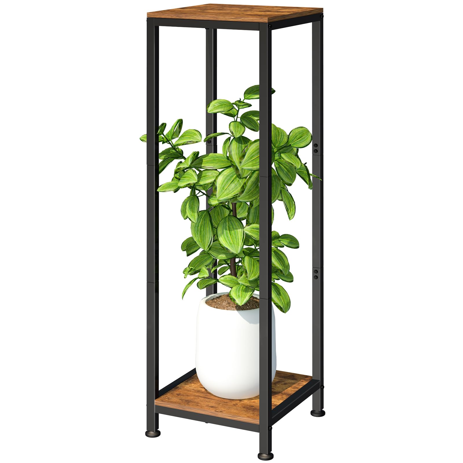 Lilybud--lily front view of 41-inch tall plant stand showing modern tall display benefit