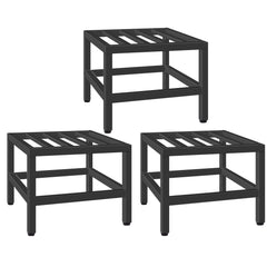 Lilybud--lily front view of three metal plant stands showing sturdy display