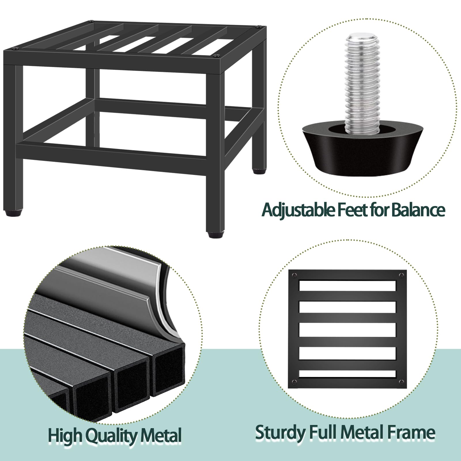 Lilybud--lily square top platform showing size and pot support benefit