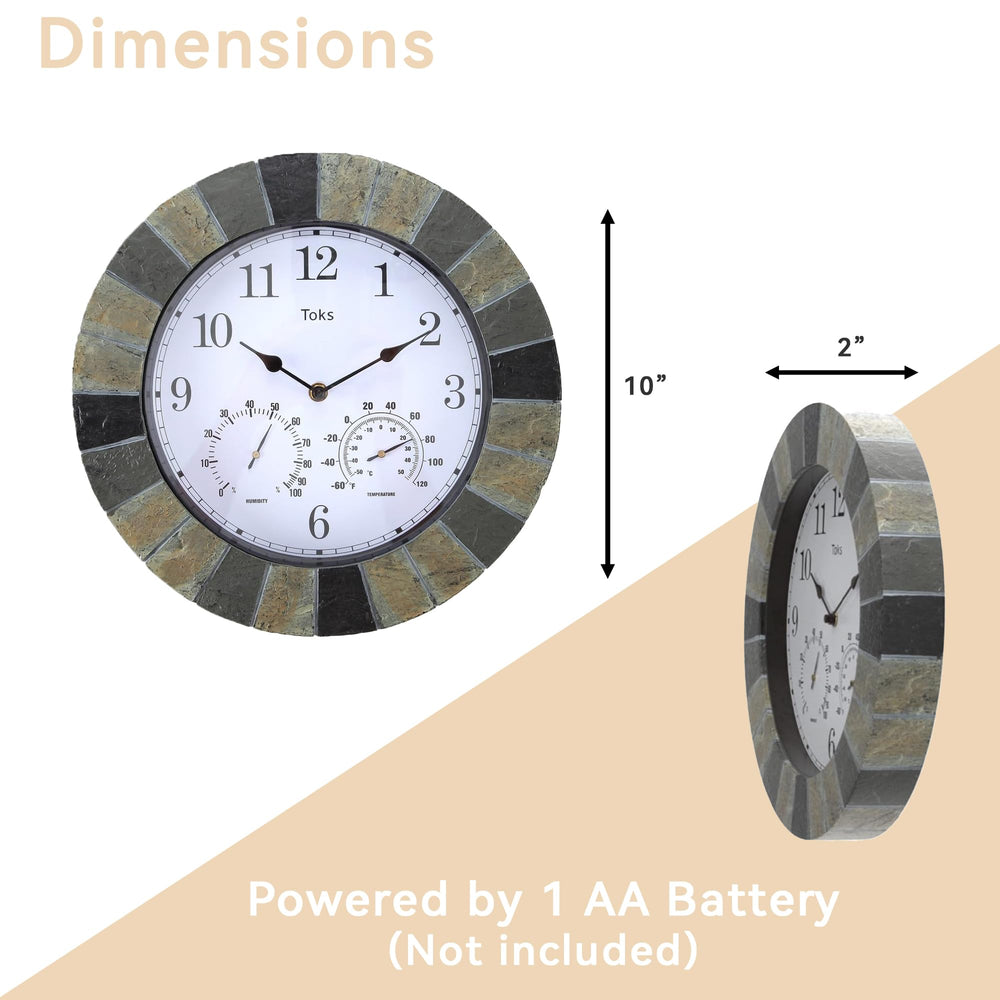 Lily's Home close-up of thermometer and hygrometer dials benefit: readable environmental data