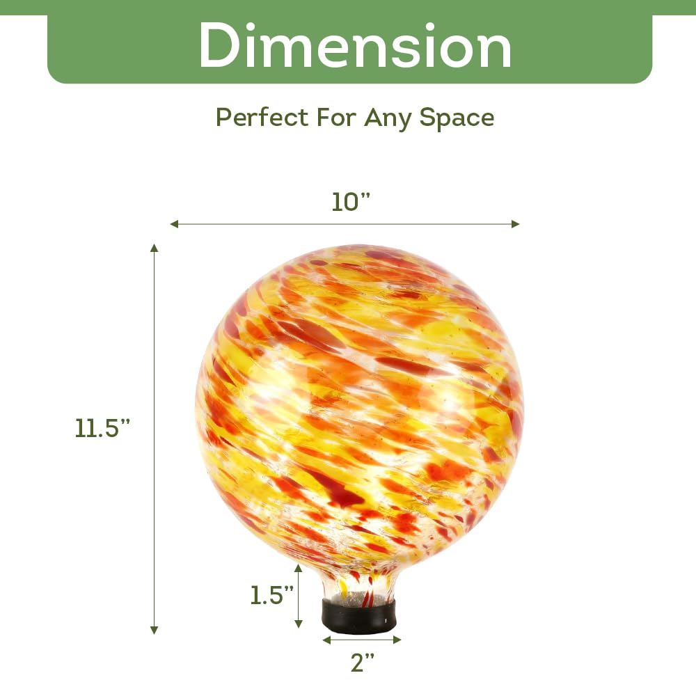 Lily's Home globe mounted on a pedestal demonstrating elevated garden display benefit