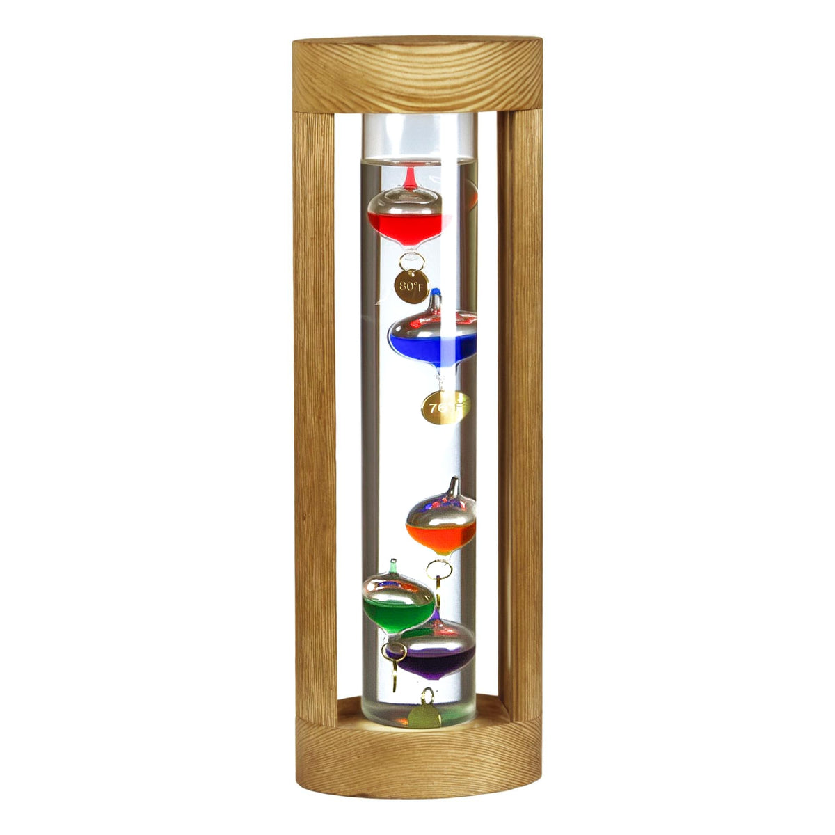 Lily's Home front view showing full Galileo thermometer and decorative appeal