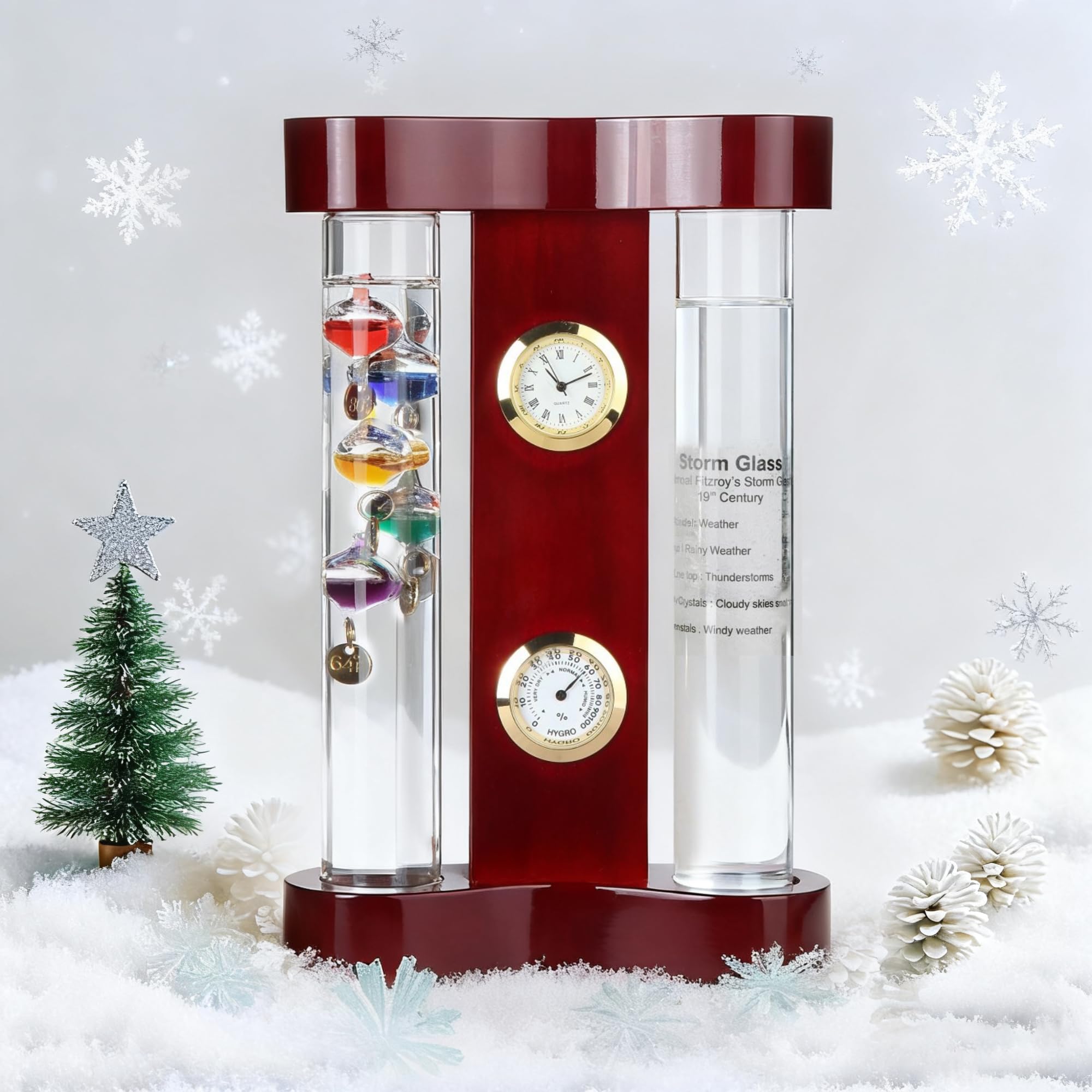 Lily's Home close-up of Galileo thermometer spheres for easy temperature reading