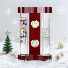 Lily's Home close-up of Galileo thermometer spheres for easy temperature reading