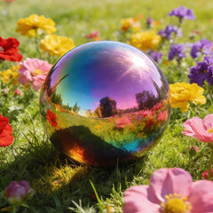 Lily's Home close-up reflection highlighting polished rainbow stainless-steel finish