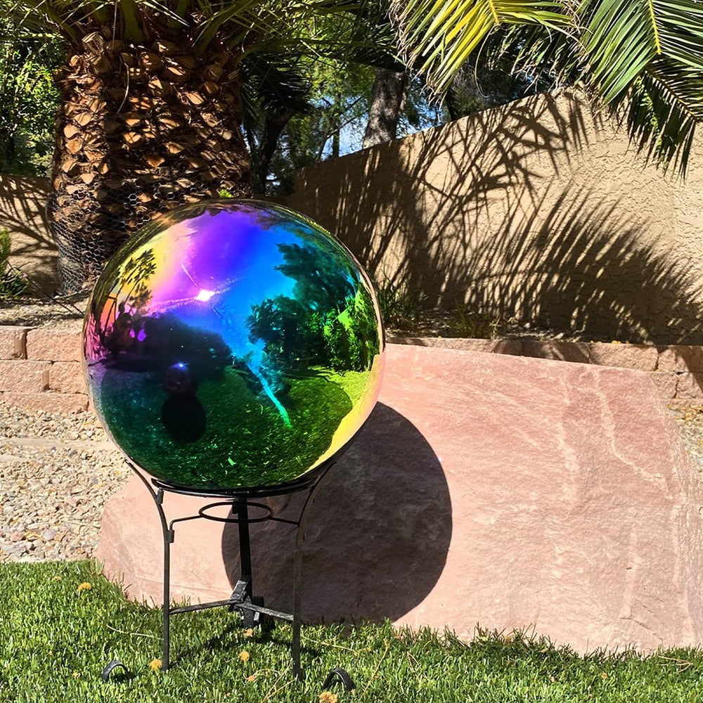 Lily's Home globe placed in decorative bowl to brighten indoor tabletop arrangement