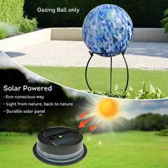 Lily's Home gazing ball placed among flowers offering decorative landscape enhancement