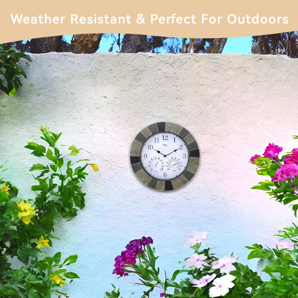 Lily's Home hanging on patio wall benefit: weather-ready outdoor time and climate display