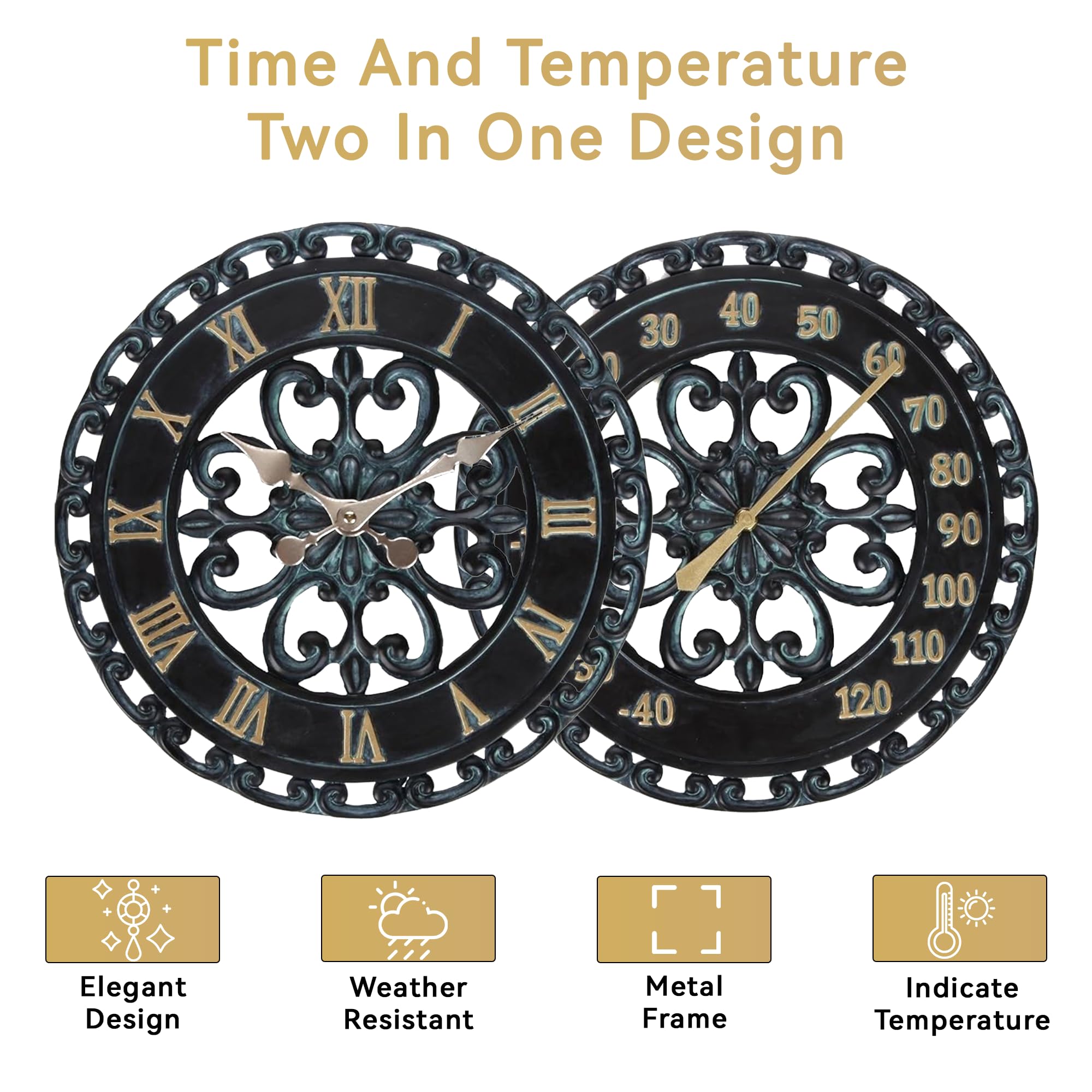 Lily's Home size comparison showing 13-inch clock diameter for visibility