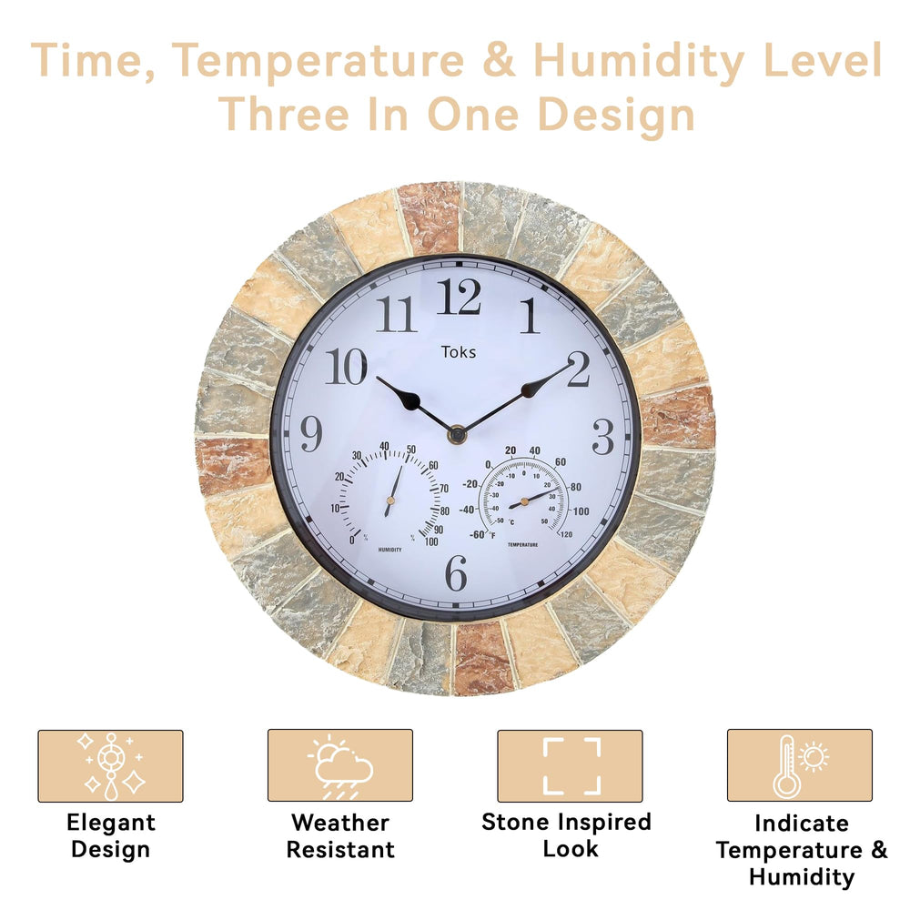 Lily's Home clock next to chair showing 13-inch scale for correct sizing