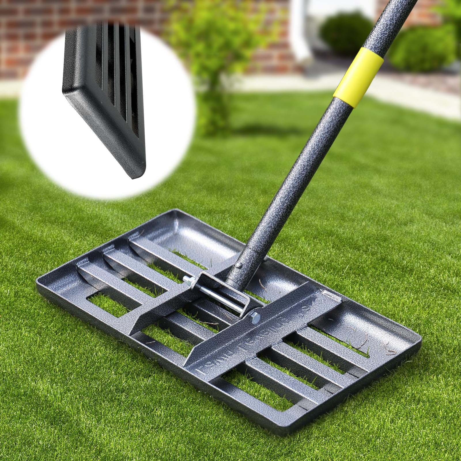 Lilyvane front view of 17-inch plate showing smooth leveling benefit