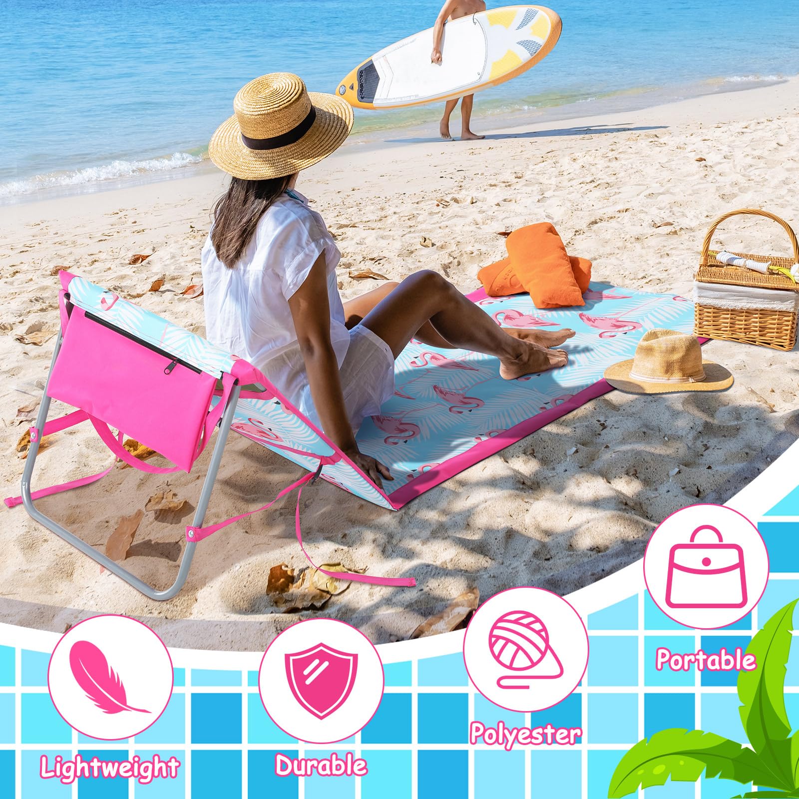 Lineshading lounge in use on beach demonstrating relaxation benefit