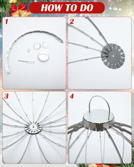 Lineshading folded spheres flat for compact storage and easy handling