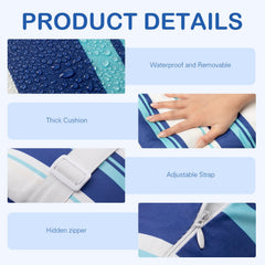 Lineshading pillow secured on a pool lounger showing ergonomic neck support and stability
