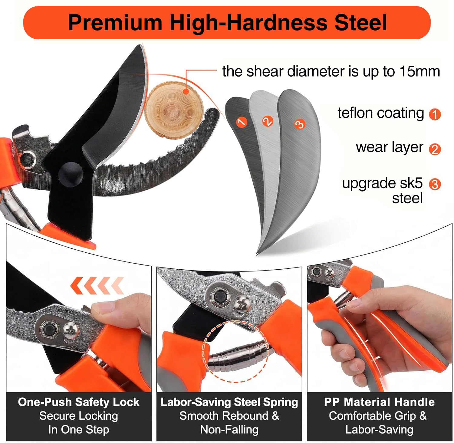 Lineslife cut-and-hold picker gripping fruit to prevent drops and bruising