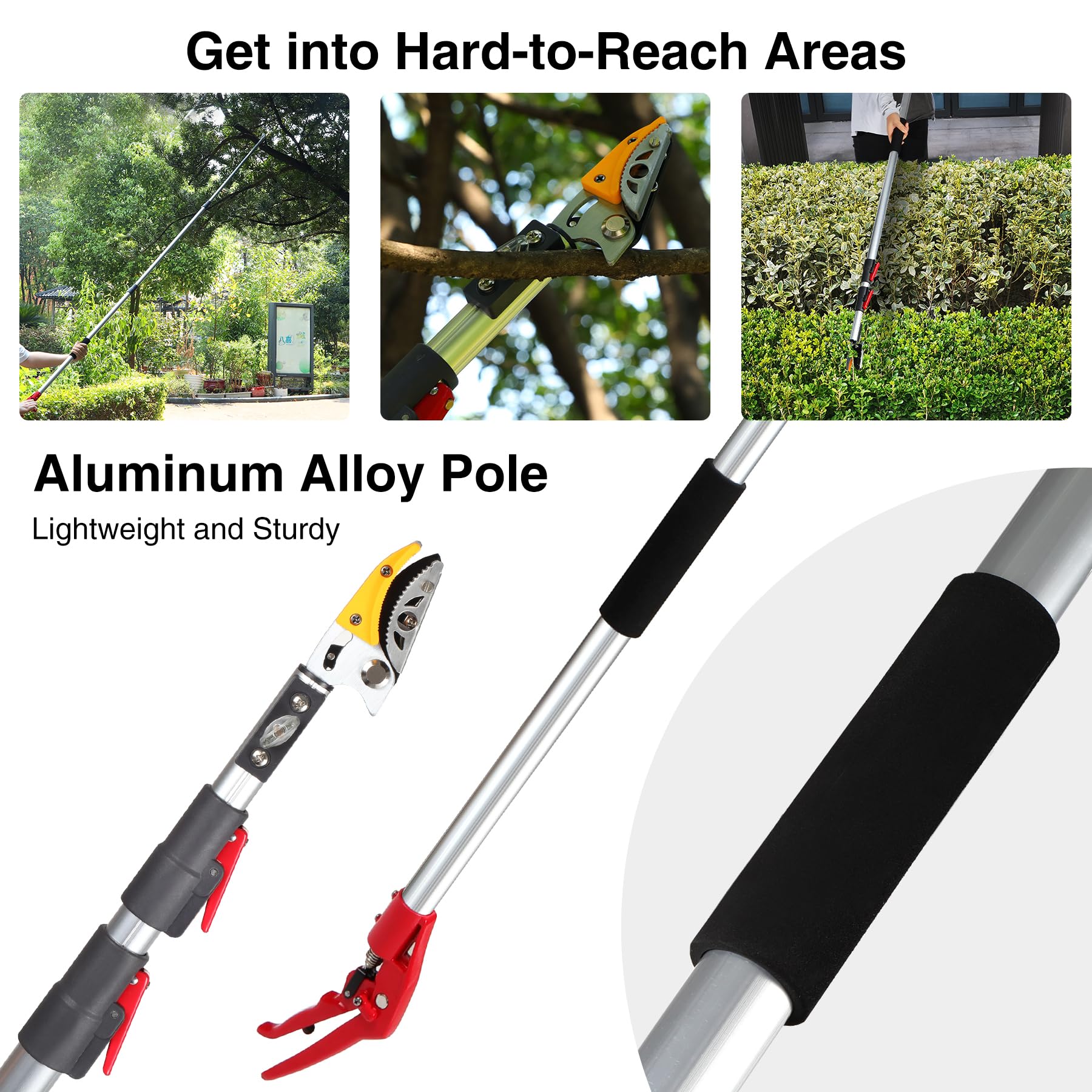 Lineslife hand pruning shears and interchangeable attachments for versatile gardening