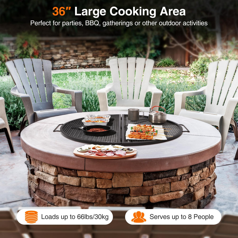 Lineslife grate in use searing steaks over open flames for flavor benefit