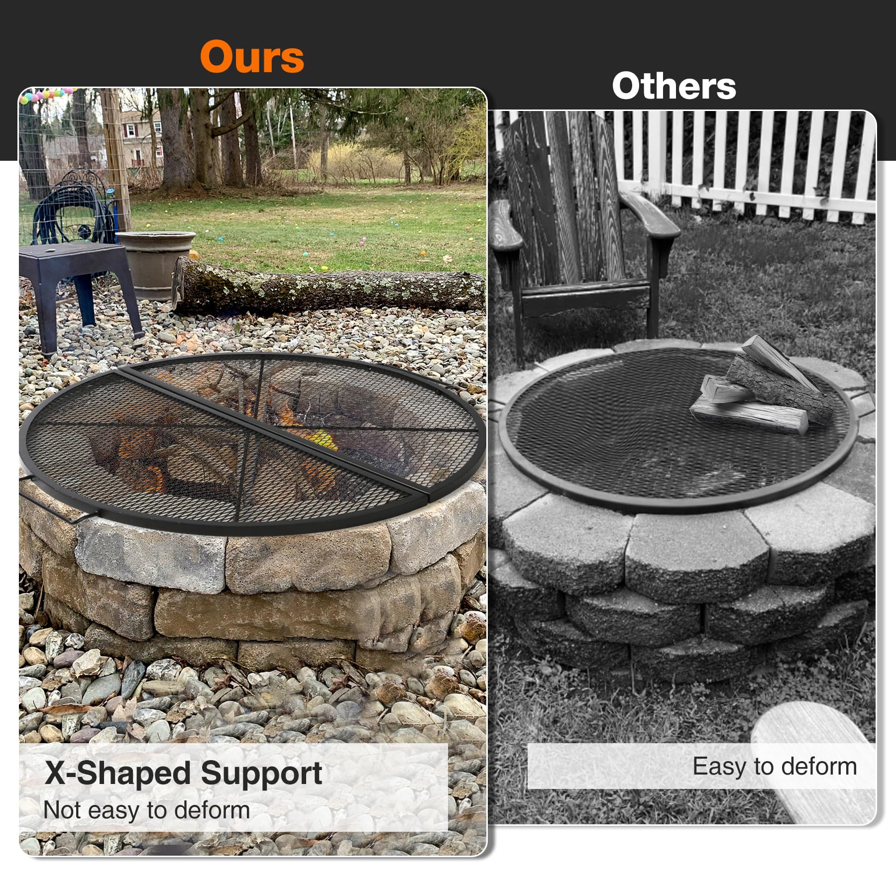 Lineslife nighttime fire pit scene showing grilling and outdoor entertaining benefit
